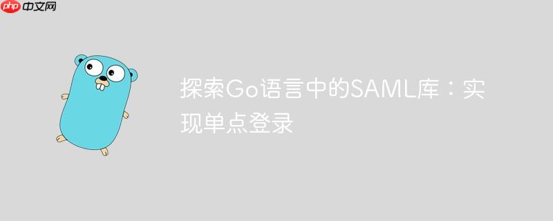 探索Go语言中的SAML库：实现单点登录
