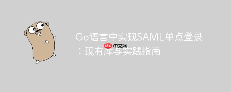 Go语言中实现SAML单点登录：现有库与实践指南