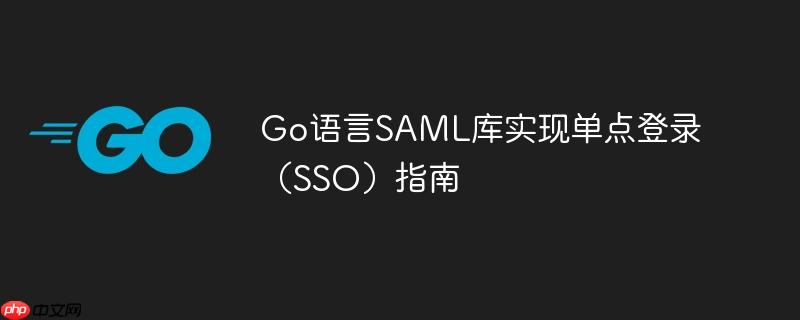 Go语言SAML库实现单点登录（SSO）指南