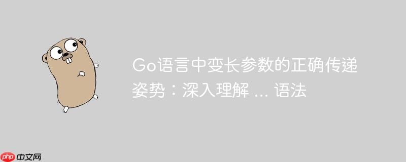 Go语言中变长参数的正确传递姿势：深入理解 ... 语法