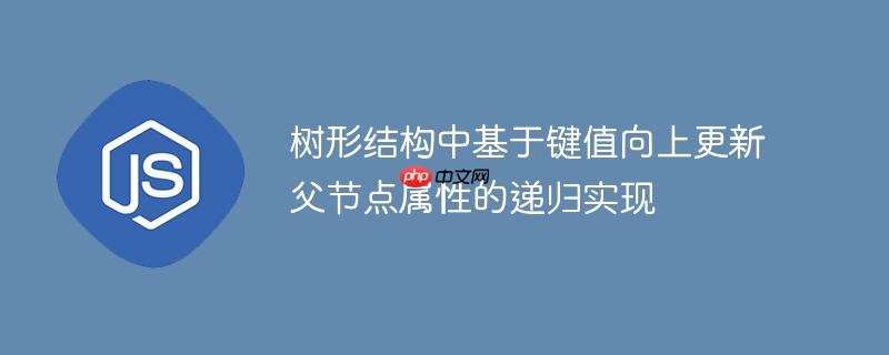 树形结构中基于键值向上更新父节点属性的递归实现