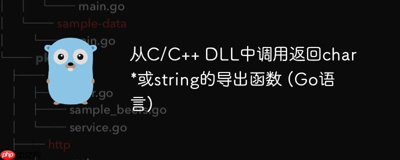 从c/c++ dll中调用返回char*或string的导出函数 (go语言)