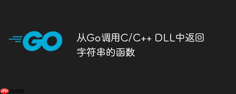 从go调用c/c++ dll中返回字符串的函数
