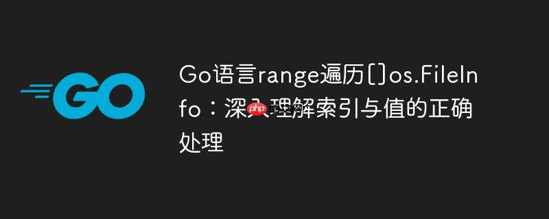 Go语言range遍历[]os.FileInfo：深入理解索引与值的正确处理