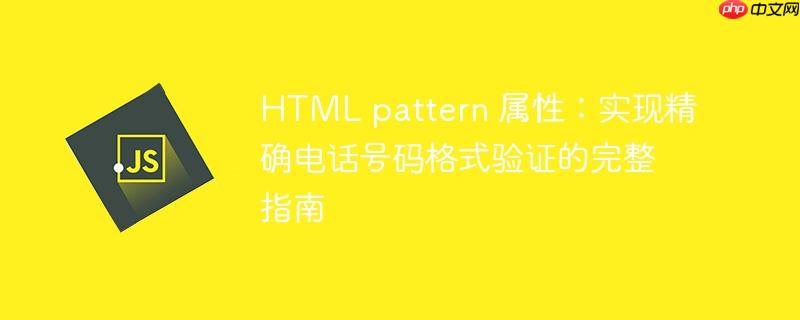 HTML pattern 属性：实现精确电话号码格式验证的完整指南