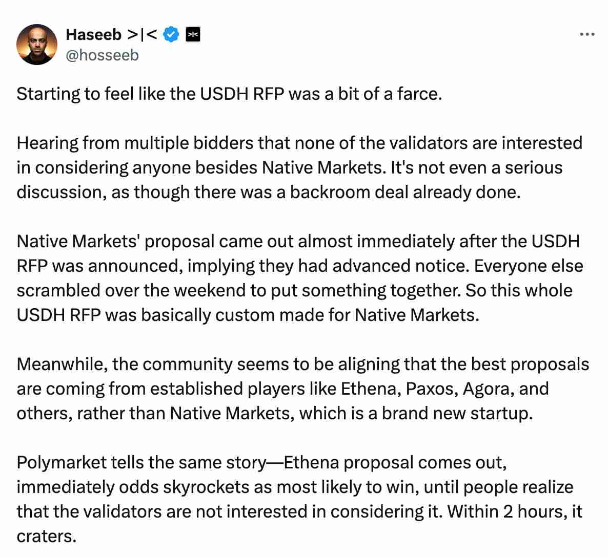 一文了解Ethena退出Hyperliquid USDH稳定币竞标，为Native Markets扫清道路