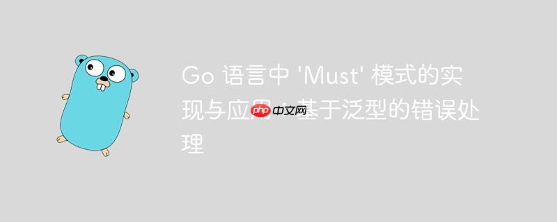 Go 语言中 ‘Must’ 模式的实现与应用：基于泛型的错误处理