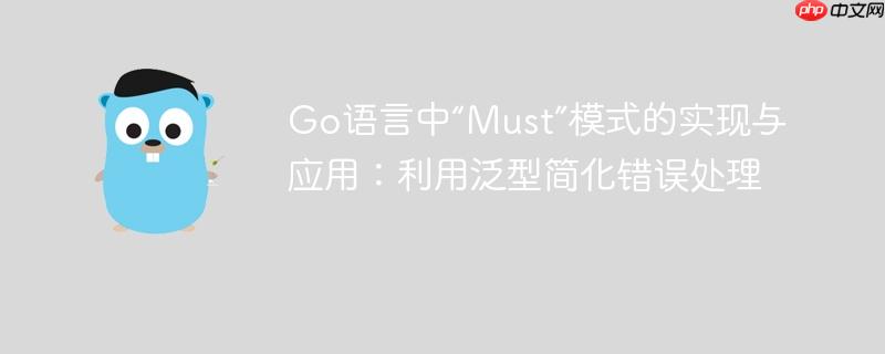 Go语言中“Must”模式的实现与应用：利用泛型简化错误处理