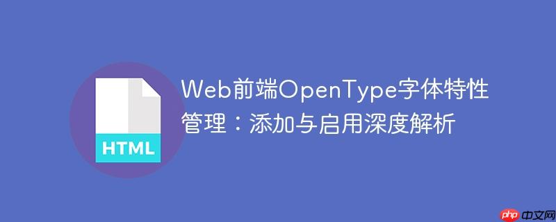 Web前端OpenType字体特性管理：添加与启用深度解析