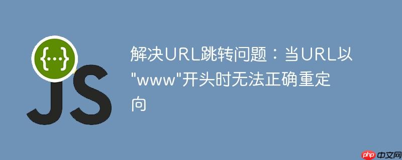 解决URL跳转问题：当URL以”www”开头时无法正确重定向