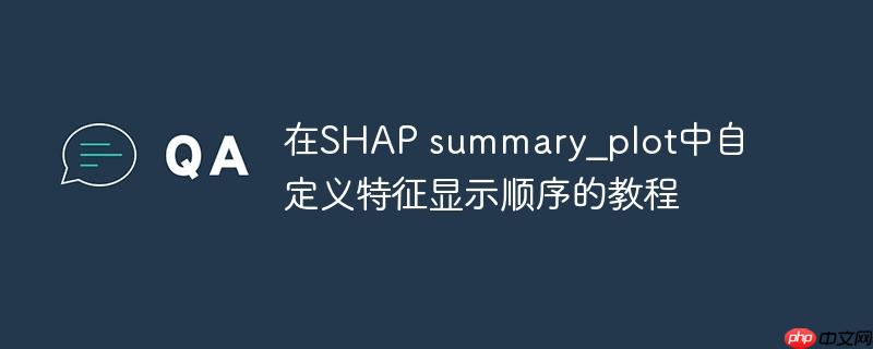 在shap summary_plot中自定义特征显示顺序的教程
