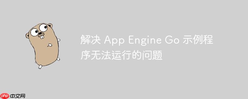解决 App Engine Go 示例程序无法运行的问题