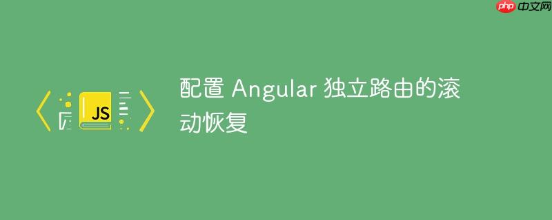 配置 Angular 独立路由的滚动恢复