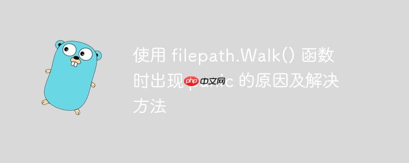 使用 filepath.Walk() 函数时出现 panic 的原因及解决方法