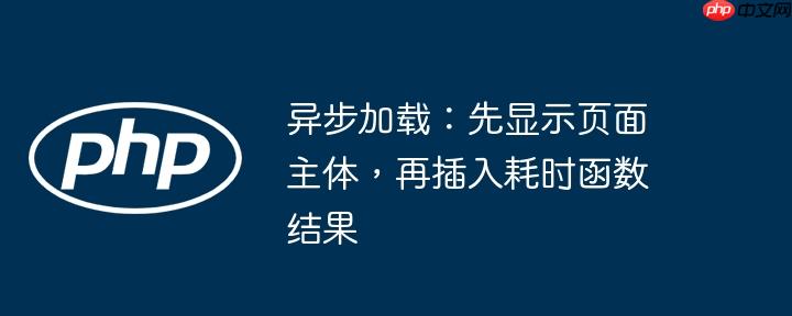异步加载：先显示页面主体，再插入耗时函数结果