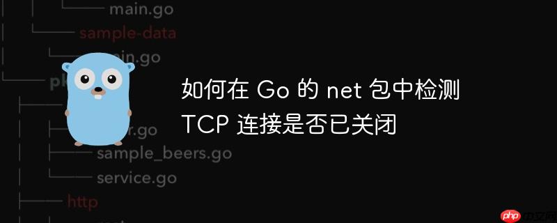 如何在 Go 的 net 包中检测 TCP 连接是否已关闭