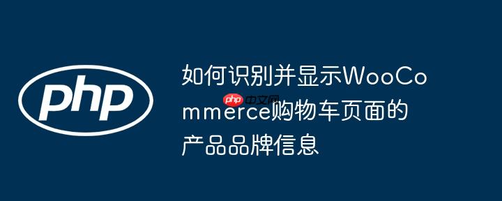 如何识别并显示WooCommerce购物车页面的产品品牌信息