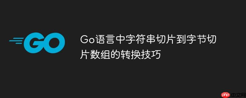 Go语言中字符串切片到字节切片数组的转换技巧