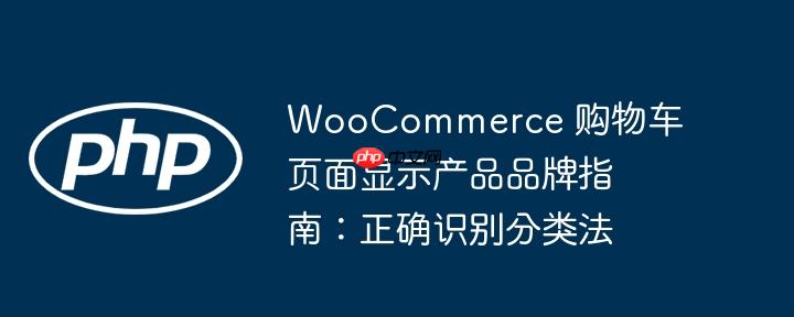 WooCommerce 购物车页面显示产品品牌指南：正确识别分类法