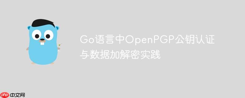 Go语言中OpenPGP公钥认证与数据加解密实践