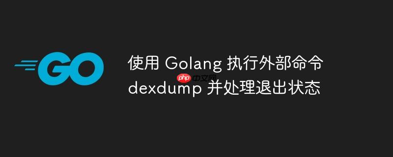 使用 Golang 执行外部命令 dexdump 并处理退出状态