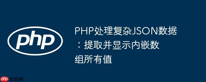 PHP处理复杂JSON数据：提取并显示内嵌数组所有值
