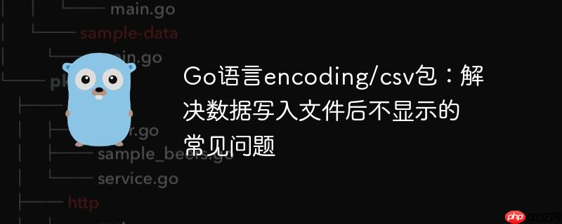 Go语言encoding/csv包：解决数据写入文件后不显示的常见问题
