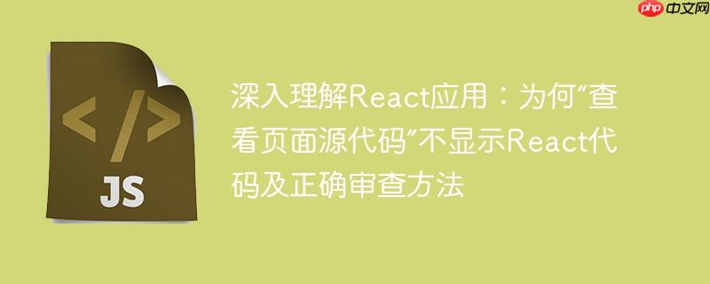 深入理解React应用：为何“查看页面源代码”不显示React代码及正确审查方法