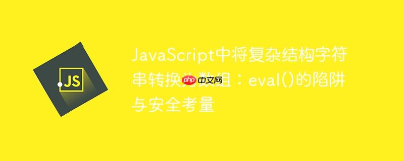 JavaScript中将复杂结构字符串转换为数组：eval()的陷阱与安全考量