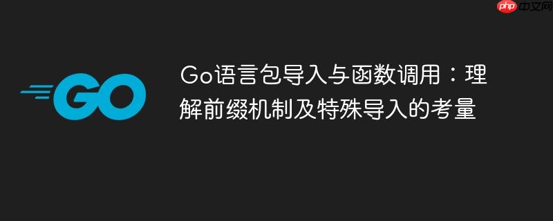 Go语言包导入与函数调用：理解前缀机制及特殊导入的考量