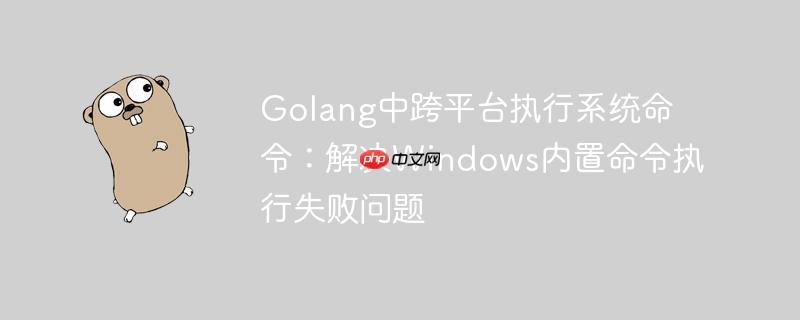 Golang中跨平台执行系统命令：解决Windows内置命令执行失败问题