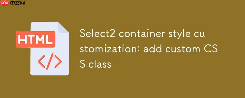 Select2容器样式定制：添加自定义CSS类