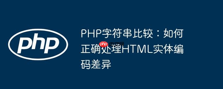 PHP字符串比较：如何正确处理HTML实体编码差异