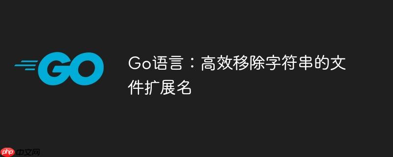Go语言：高效移除字符串的文件扩展名