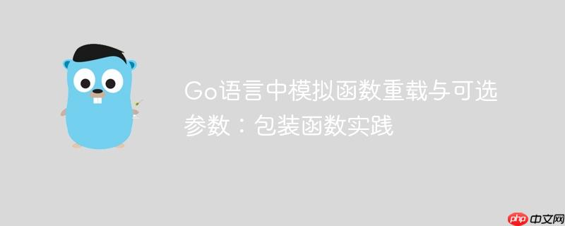 Go语言中模拟函数重载与可选参数：包装函数实践