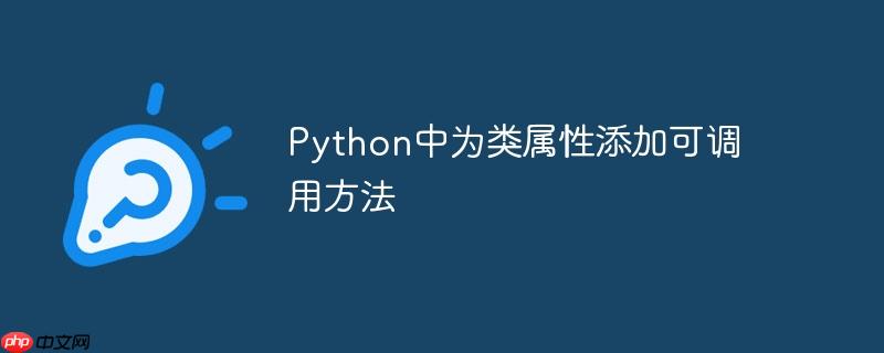 Python中为类属性添加可调用方法