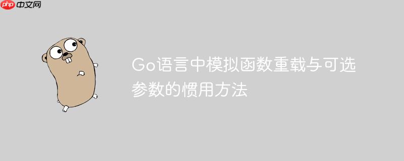 Go语言中模拟函数重载与可选参数的惯用方法