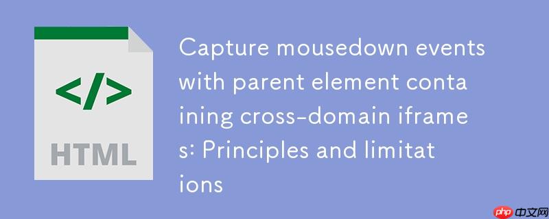 捕获含跨域iframe的父元素mousedown事件：原理与限制