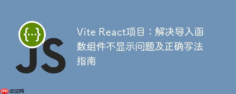 Vite React项目：解决导入函数组件不显示问题及正确写法指南