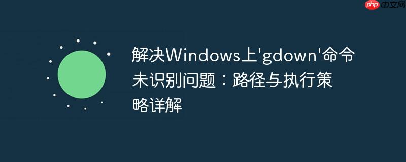 解决Windows上'gdown'命令未识别问题：路径与执行策略详解