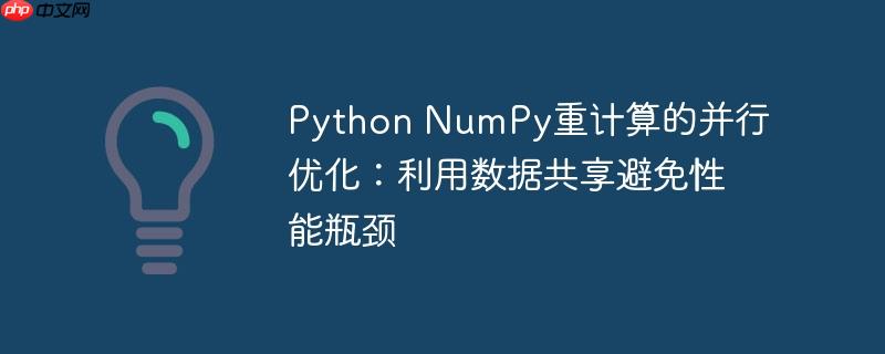 Python NumPy重计算的并行优化：利用数据共享避免性能瓶颈