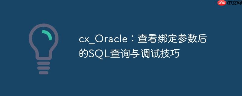 cx_Oracle：查看绑定参数后的SQL查询与调试技巧