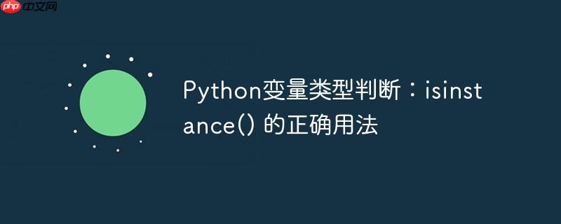 Python变量类型判断：isinstance() 的正确用法