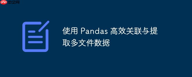 使用 Pandas 高效关联与提取多文件数据