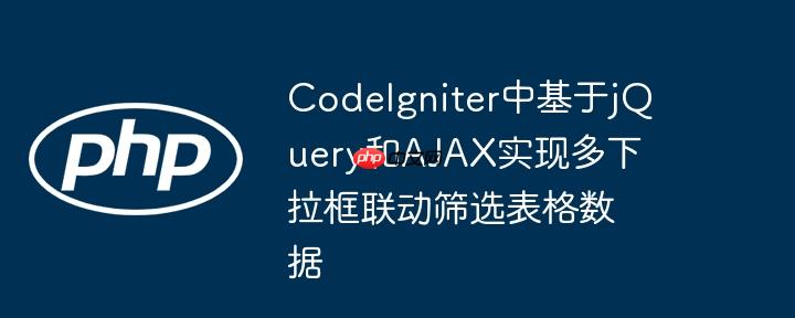 CodeIgniter中基于jQuery和AJAX实现多下拉框联动筛选表格数据