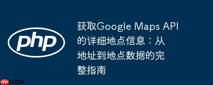 获取Google Maps API的详细地点信息：从地址到地点数据的完整指南