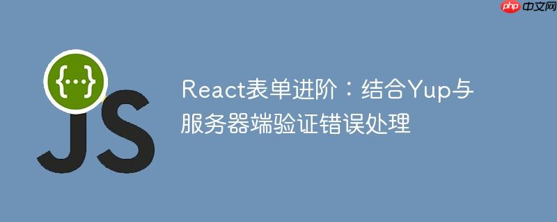 React表单进阶：结合Yup与服务器端验证错误处理