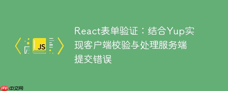 React表单验证：结合Yup实现客户端校验与处理服务端提交错误