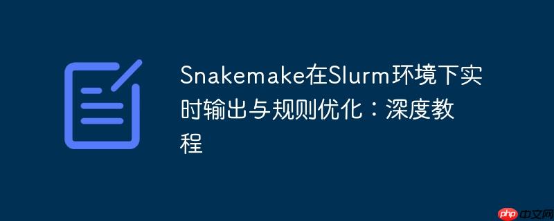 Snakemake在Slurm环境下实时输出与规则优化：深度教程