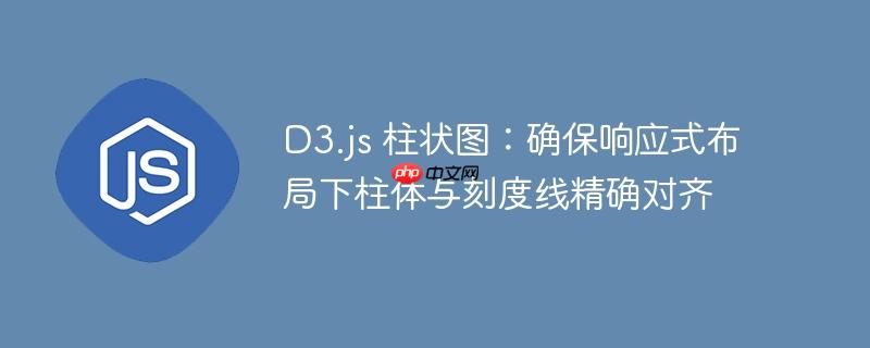 d3.js 柱状图:确保响应式布局下柱体与刻度线精确对齐